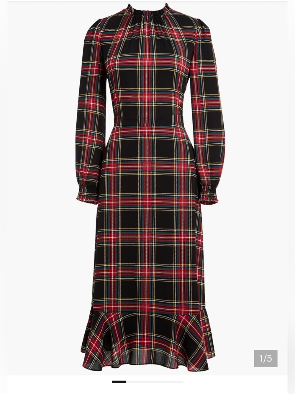 J. Crew Tartan Midi Dress